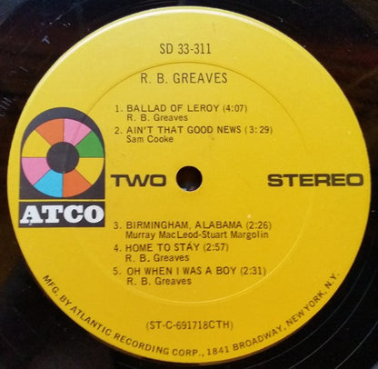 R.B. Greaves : R.B. Greaves (LP, Album, Ter)