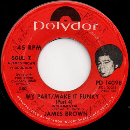 James Brown : My Part / Make It Funky (7", Single)