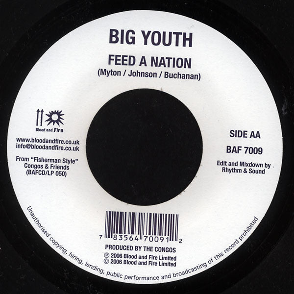 The Congos / Big Youth : Fisherman (Edit) / Feed A Nation (7")