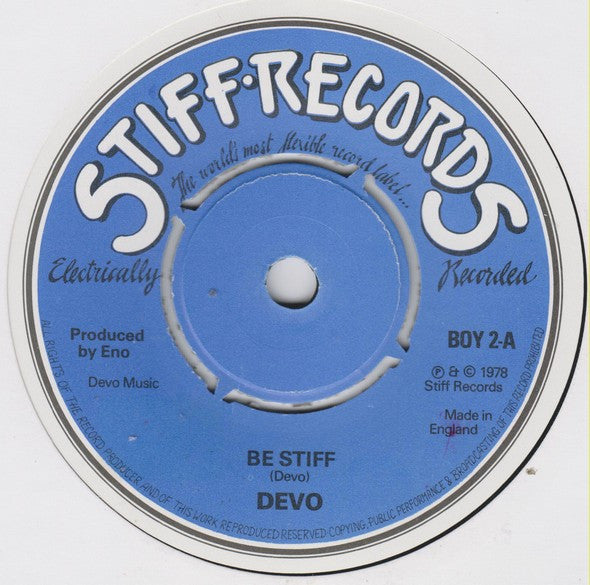 Devo : Be Stiff (7", Single, Pic)