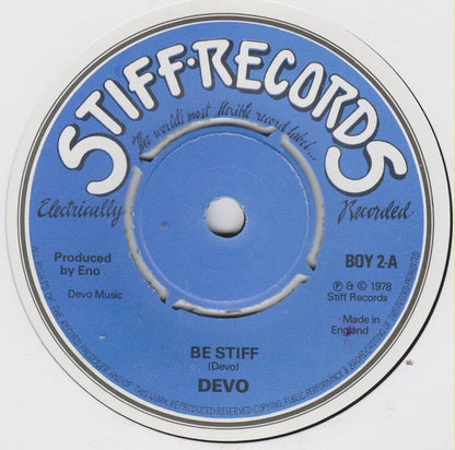 Devo : Be Stiff (7", Single, Pic)