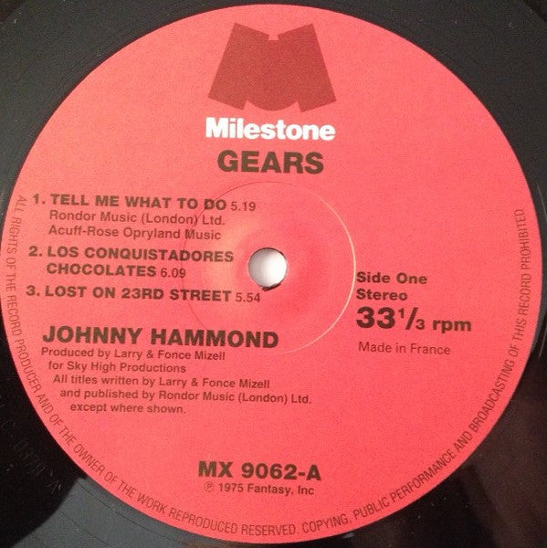 Johnny Hammond : Gears (LP, Album, RE, RM)
