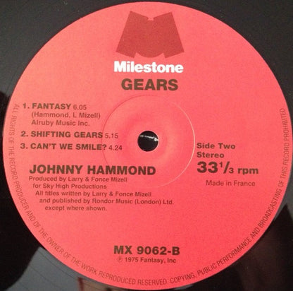 Johnny Hammond : Gears (LP, Album, RE, RM)