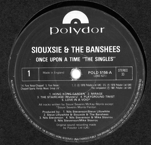 Siouxsie & The Banshees : Once Upon A Time / The Singles (LP, Comp)