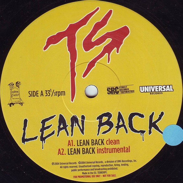 Terror Squad Feat. Fat Joe Aka Joe Crack & Remy Martin : Lean Back (12", Promo)