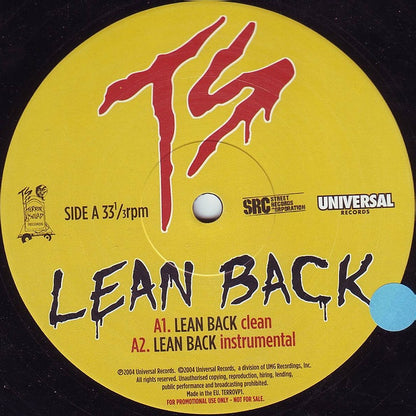 Terror Squad Feat. Fat Joe Aka Joe Crack & Remy Martin : Lean Back (12", Promo)