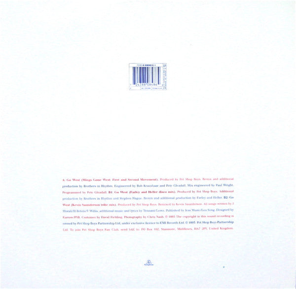 Pet Shop Boys : Go West (12", Single)