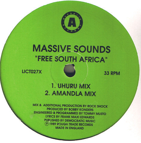 Massive Sounds : Free South Africa (12")