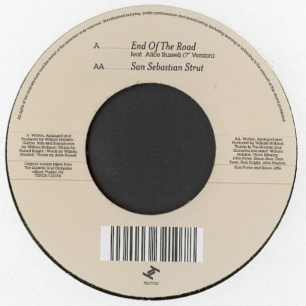 The Quantic Soul Orchestra : End Of The Road / San Sebastian Strut (7", Single)