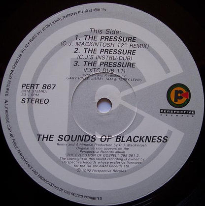 Sounds Of Blackness : The Pressure Pt. 1 (12")
