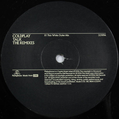 Coldplay : Talk - The Remixes (12", Single)