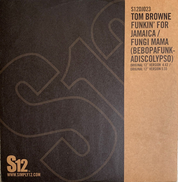 Tom Browne : Funkin' For Jamaica (12", RE, RP)