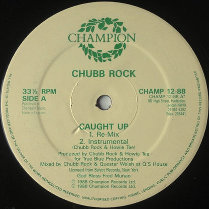 Chubb Rock : Caught Up (12")