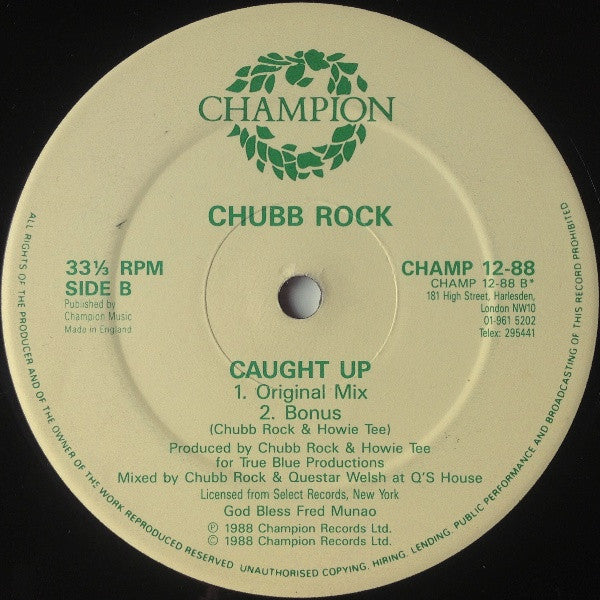 Chubb Rock : Caught Up (12")