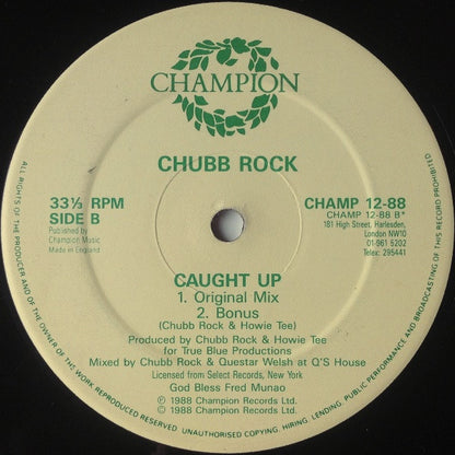 Chubb Rock : Caught Up (12")