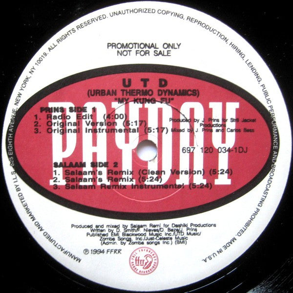 Urban Thermo Dynamics : My Kung Fu (12", Promo)