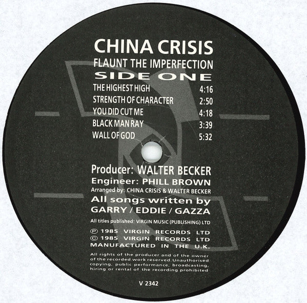 China Crisis : Flaunt The Imperfection (LP, Album, Gre)