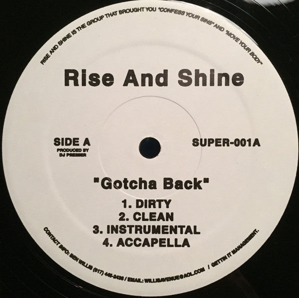 Rise & Shine (3) : Gotcha Back (12")