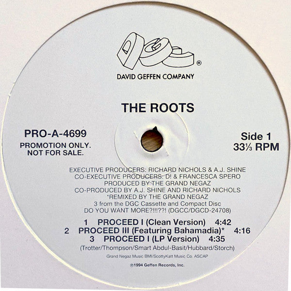 The Roots : Proceed (Pts 1&3) (12", Promo)