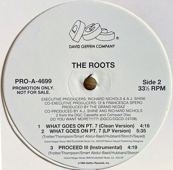 The Roots : Proceed (Pts 1&3) (12", Promo)
