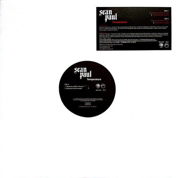 Sean Paul : Temperature (12", Promo)