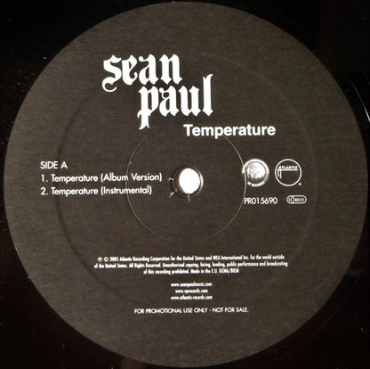 Sean Paul : Temperature (12", Promo)