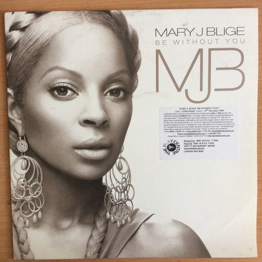 Mary J. Blige : Be Without You (12", Promo)