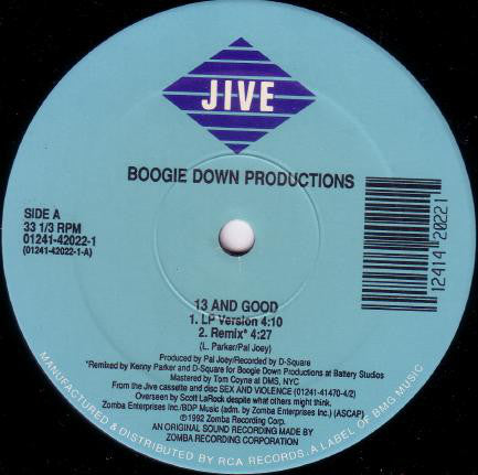 Boogie Down Productions : 13 And Good (12")