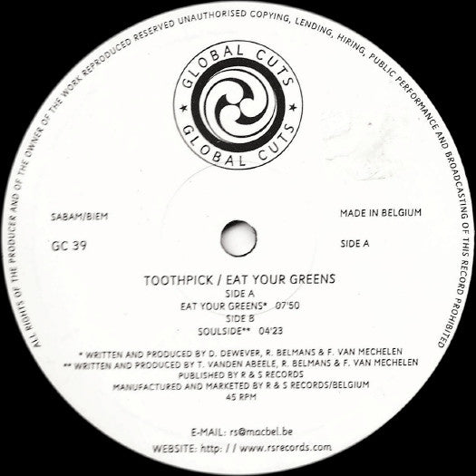 Toothpick : Eat Your Greens (12")