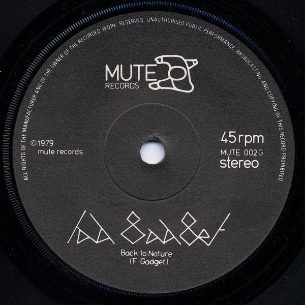 Fad Gadget : Back To Nature / The Box (7", Single)