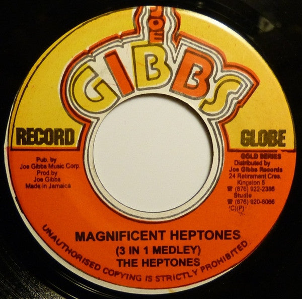 The Heptones : The Magnificent Heptones (3 In 1 Medley) (7", RP)