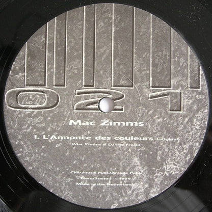 Mac Zimms : L'Annonce Des Couleurs (Vincent De Moor Remix) (12")