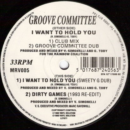 Groove Committee : I Want To Hold You (12")