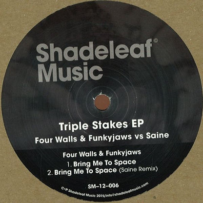Four Walls (2) & Funkyjaws Vs Saine : Triple Stakes EP (12", EP)