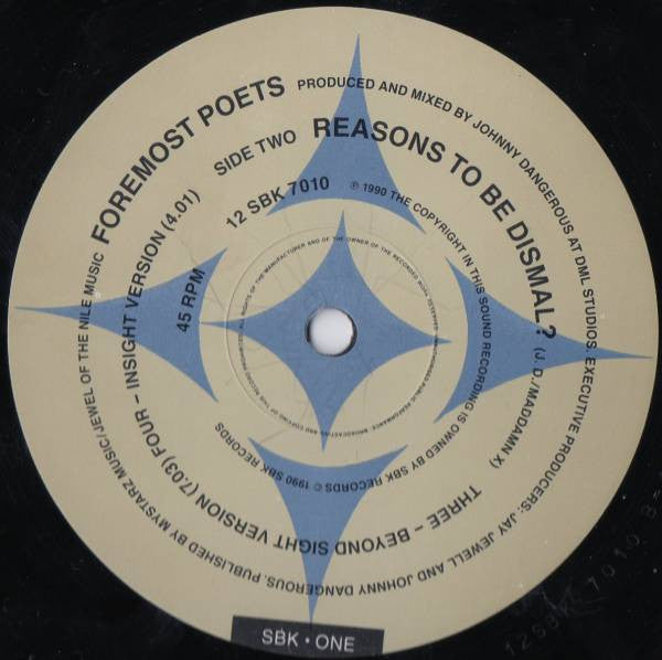 Foremost Poets : Reasons To Be Dismal ? (12")