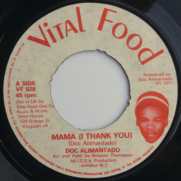 Doc. Alimantado* : Mama (I Thank You) (7")