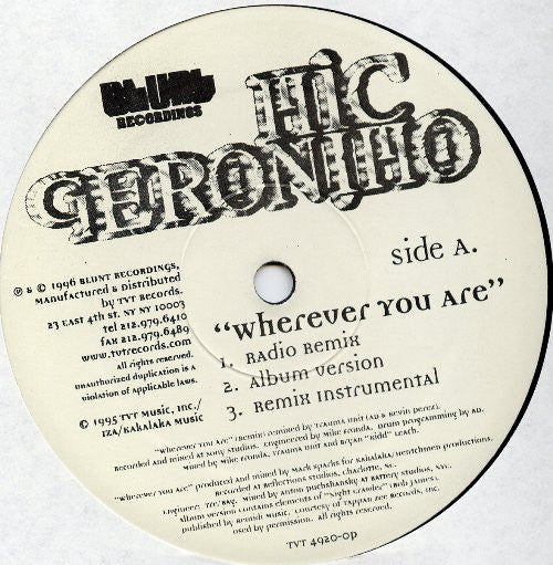 Mic Geronimo : Wherever You Are / Men Vs Many (12", Promo)