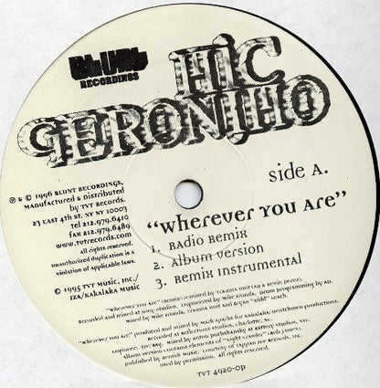 Mic Geronimo : Wherever You Are / Men Vs Many (12", Promo)