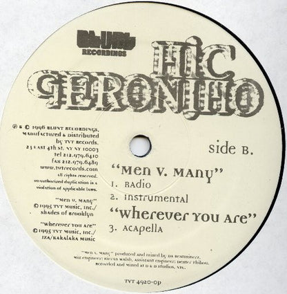 Mic Geronimo : Wherever You Are / Men Vs Many (12", Promo)