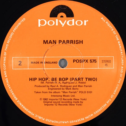 Man Parrish : Hip Hop, Be Bop (Don't Stop) (12", Single)