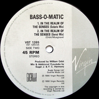 Bassomatic : In The Realm Of The Senses (12", Single)