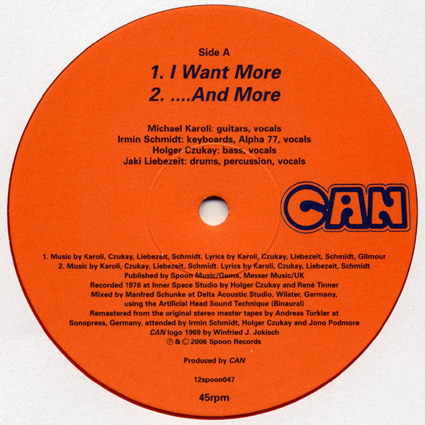 Can : I Want More (12", Ltd, Num, RE, RM, Ora)