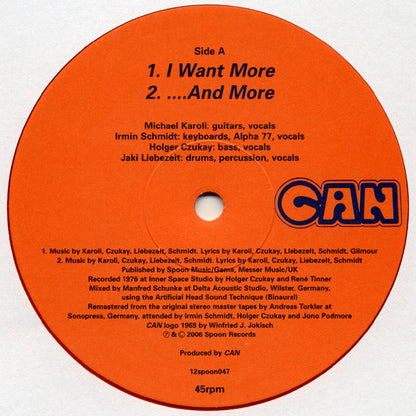 Can : I Want More (12", Ltd, Num, RE, RM, Ora)