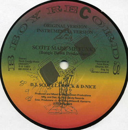 DJ Scott La Rock & D-Nice : Scott Made Me Funky / D-Nice Rocks The House (12")