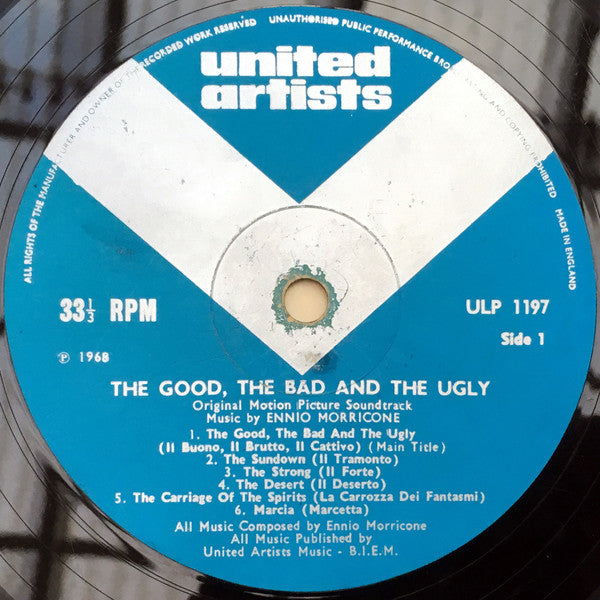 Ennio Morricone : The Good, The Bad And The Ugly • Original Motion Picture Soundtrack (LP, Album, Mono)