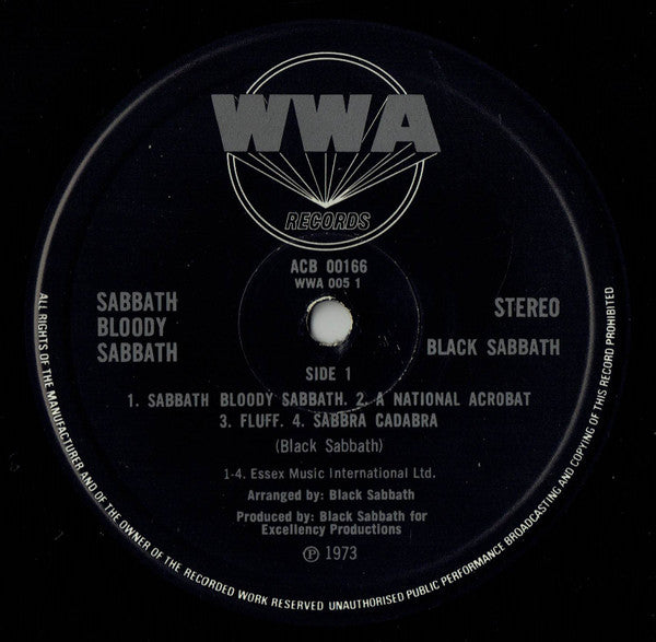 Black Sabbath : Sabbath Bloody Sabbath (LP, Album, Club, RP, Gat)