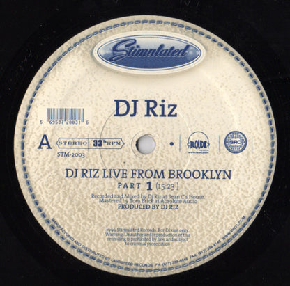 DJ Riz : Live From Brooklyn (12", P/Mixed)