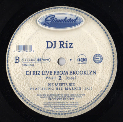 DJ Riz : Live From Brooklyn (12", P/Mixed)