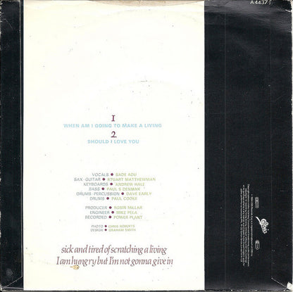 Sade : When Am I Going To Make A Living (7", Single, Inj)
