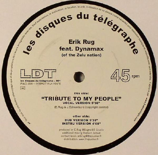 Erik Rug : Tribute To My People (12")